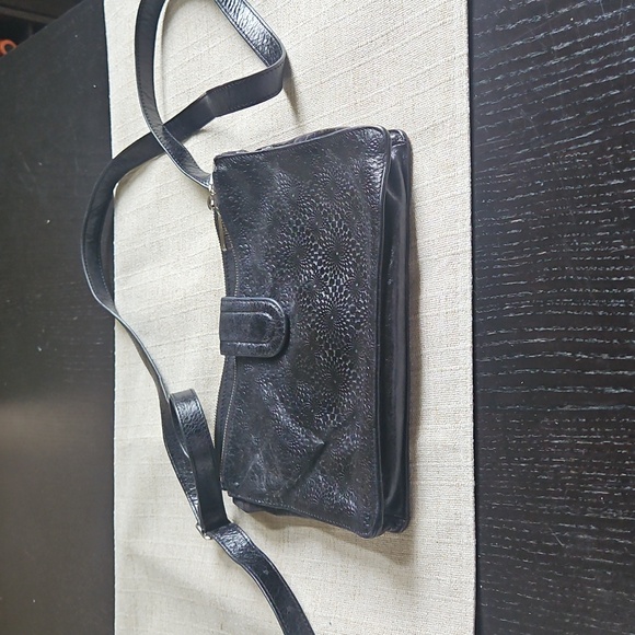 HOBO Handbags - Hobo The Original Black Embossed Shoulder Bag